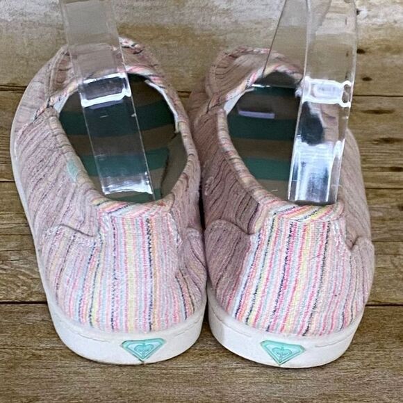 ROXY TWEED LIGHTWEIGHT CASUAL COASTAL BRIGHT COLOR SLIP ONS SIZE 5 - Picture 5 of 9